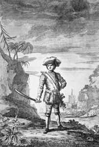 Kapitän Bartholomew Roberts, graviert von James Basire