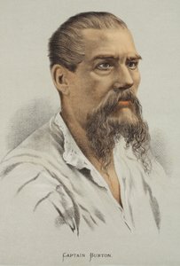 Captain Burton, Illustration aus der Bildausgabe des Lebens und der Entdeckungen von David Livingstone von J. Ewing Richie, veröffentlicht von A. Fullarton & Co., 1876