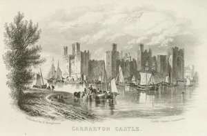 Carnarvon Castle, Nordwales von English School