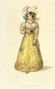 Kutschenkostüm, Modeplatte aus Ackermanns Repository of Arts, ca. 1827