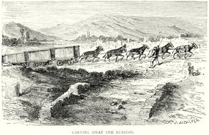 Abtransport des Mülls (Gravur)