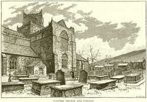 Cartmel Kirche und Dorf von English School
