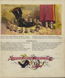 Katze und Maus (Farblithografie)