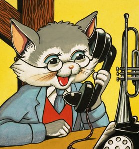 Katze am Telefon