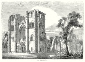 Kathedrale von Elgin (Gravur) von English School
