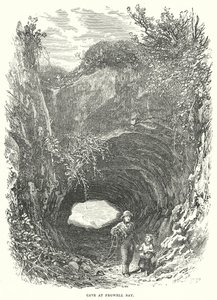 Höhle bei Pegwell Bay (Gravur) von English School