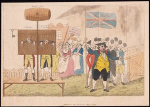 Cecil Wray im Pranger Die Rechte des Gemeinwesens, veröffentlicht 1784