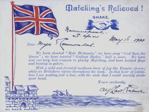 Feiern der Entlastung von Mafeking, Südafrika, Burenkrieg von English School