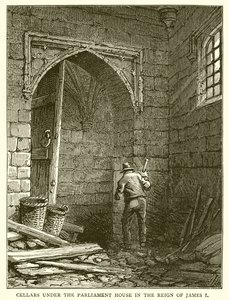 Keller unter dem Parlamentsgebäude zur Zeit von Jakob I.