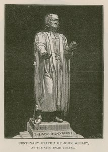 Hundertjahrfeier-Statue von John Wesley von English School