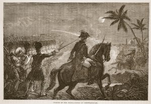 Angriff der Highlander auf Seringapatam, Illustration aus Cassells Illustrierter Geschichte Indiens von James Grant, veröffentlicht 1879