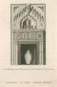 Kamin im China-Zimmer, Strawberry Hill, Twickenham, London