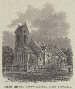 Christ Church, Mount Gambier, Südaustralien (Stich) von English School