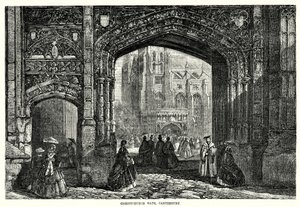 Christchurch Gate, Canterbury (Stich) von English School