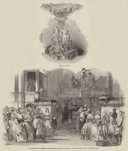 Taufe des kleinen Prinzen Arthur in der königlichen Kapelle im Buckingham Palace