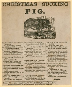 Weihnachtsspanferkel, Vers datiert 1863 von English School