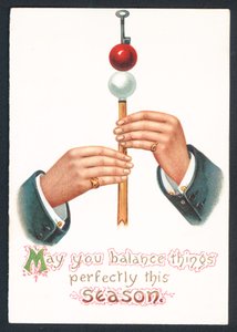Weihnachtskarte - Mögest du in dieser Saison alles perfekt ausbalancieren