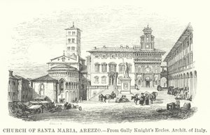 Kirche Santa Maria, Arezzo (Gravur) von English School