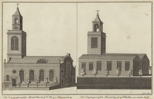 Kirche St. Mary, Aldermanbury und Kirche Allhallows on London Wall, London