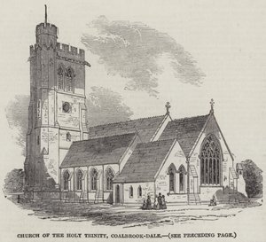 Kirche der Heiligen Dreifaltigkeit, Coalbrook-Dale (Gravur) von English School