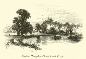 Clifton Hampden Kirche und Fähre von English School
