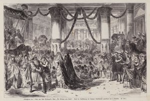 Schlussszene des ersten Akts von Karl Goldmarks Oper Die Königin von Saba, aufgeführt im Leipziger Stadttheater von English School