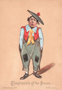 Clown, Weihnachtskarte von English School