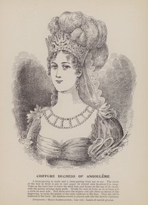 Frisur Herzogin von Angoulême (Gravur) von English School