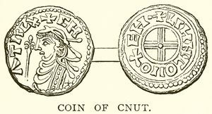 Münze von Cnut von English School
