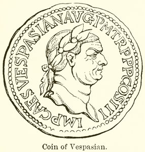 Münze von Vespasian von English School