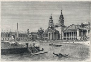 Kolumbianische Weltausstellung oder World Columbian Exposition, Die Chicagoer Ausstellung 1893: die Maschinenhalle - Gravur von 1893 aus „The Graphic“ - Weltausstellung 1893