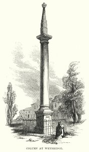 Säule in Weybridge (Gravur) von English School