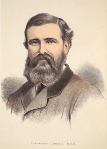 Commander Cameron, Illustration aus der Bildausgabe des Lebens und der Entdeckungen von David Livingstone von J. Ewing Richie, veröffentlicht von A. Fullarton & Co., 1876 von English School