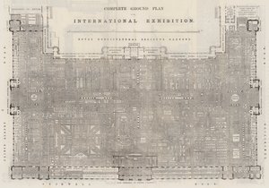 Kompletter Grundriss der Internationalen Ausstellung (Stich) von English School