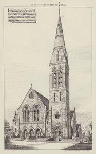 Kongregationalkirche und Schulen, Woodford (Gravur) von English School