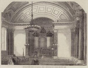 Kongregationalistische Kirche in Saltaire (Stich) von English School