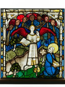 Erhaltenes Panel aus dem Großen Ostfenster der York Minster: 