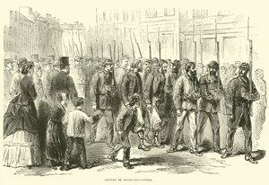 Konvoi von Deserteuren, Paris, Oktober 1870 von English School