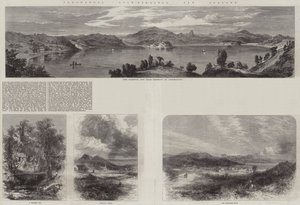 Goldgräbereien in Coromandel, Neuseeland (Stich) von English School