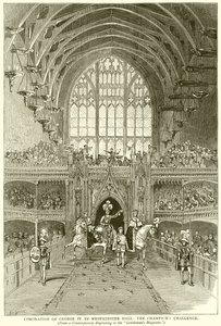 Krönung von George IV. in der Westminster Hall: Die Herausforderung des Champions