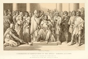Krönung von Harold, König der Angelsachsen von English School