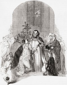 Krönung von Heinrich IV., aus Old England: A Pictorial Museum, veröffentlicht 1847