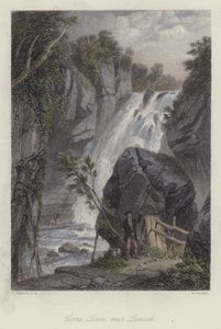 Corra Linn, in der Nähe von Lanark, Schottland von English School