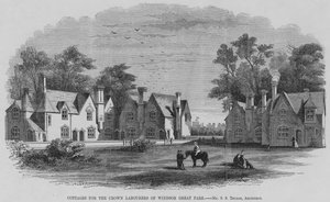 Häuser für die Kronarbeiter des Windsor Great Park (Gravur) von English School