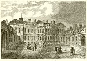 Hof des Montagu House, 1830 von English School
