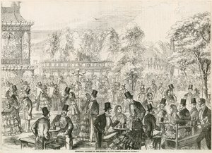 Cremorne Gardens, London, in der Hochsaison von English School
