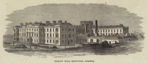 Crichton Royal Institution, Dumfries (Gravur) von English School