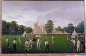 Cricket in Canford Manor, 1855