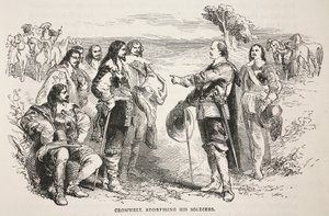 Cromwell spricht zu seinen Soldaten