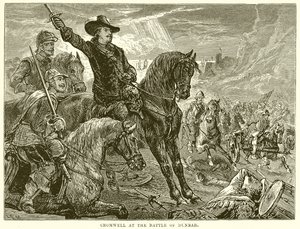 Cromwell in der Schlacht von Dunbar